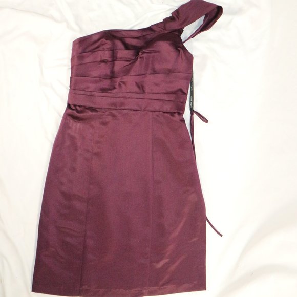 ALFRED ANGELO Grape Sleeveless One-Shoulder Dress Size 6 US - Picture 7 of 10